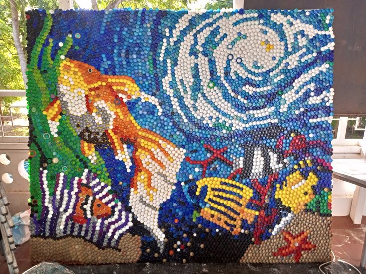 mengolah tutup botol plastik