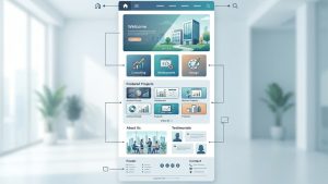 struktur website portofolio bisnis